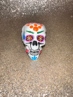 Hand-Painted Sugar Skull Figurine #1