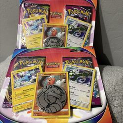 NEW x2 Pokemon TCG Fusion Strike Vivid Voltage blister pack promo card vintage card