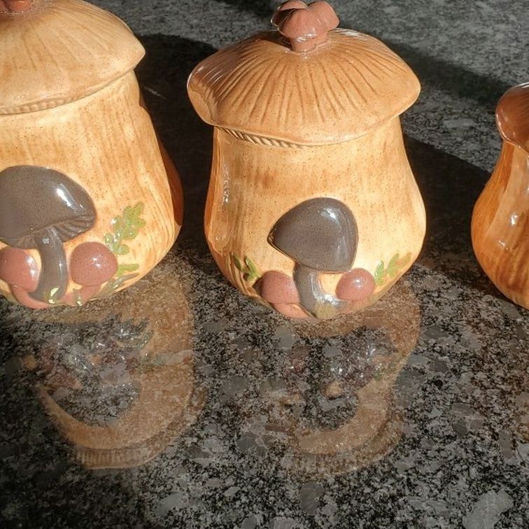 Vintage Mushroom Cookie Jars