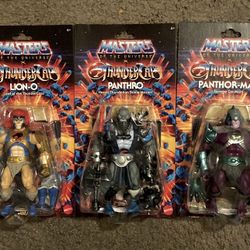 Mattel Masters of the Universe x Thundercats Origins Lion-O, Panthro, Panthor Man 5.5" Figures