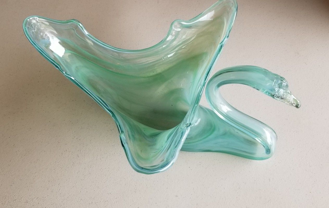 Antique  Blown Glass Swan 