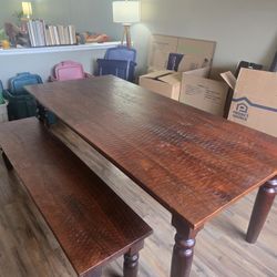 World Market Dining Table and Bench