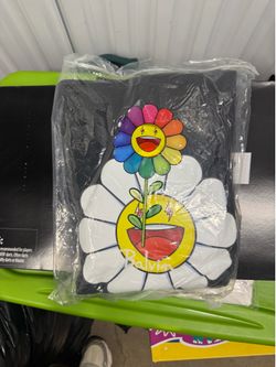 TAKASHI MURAKAMI X J BALVIN POM HOODIE (BLACK/WHITE) SZ: XL