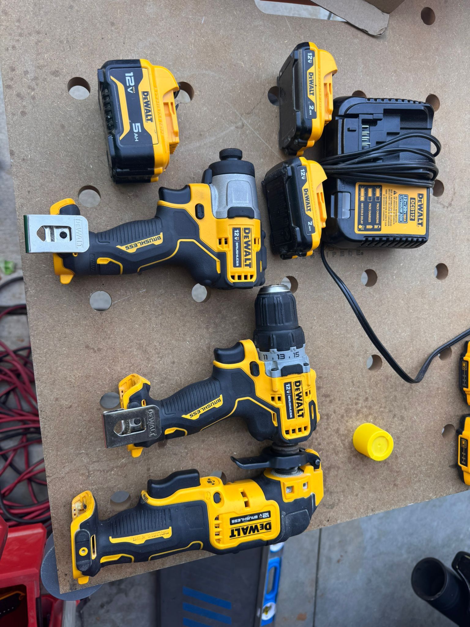 Drill kit with batteries
