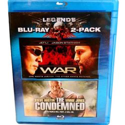 War/The Condemned: Legends Blu-Ray 2-Pack Jet Li Steve Austin Jason Statham New