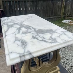 Victorian Mahogany Marbel Table From Italy