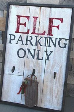 Elf parking christmas decor