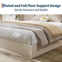 🖤Full Size Bed Frame - Base de Cama Matrimonial (Modern Fluted Design)🖤