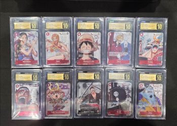 One Piece 25th Anniversary PRISTINE 10 Set of 10 ENGLISH
