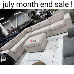 Beige Corduroy Modular Living Room Sectional Sofa  - Limited Time Offer 