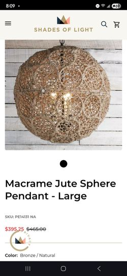 Macrame Sphere light