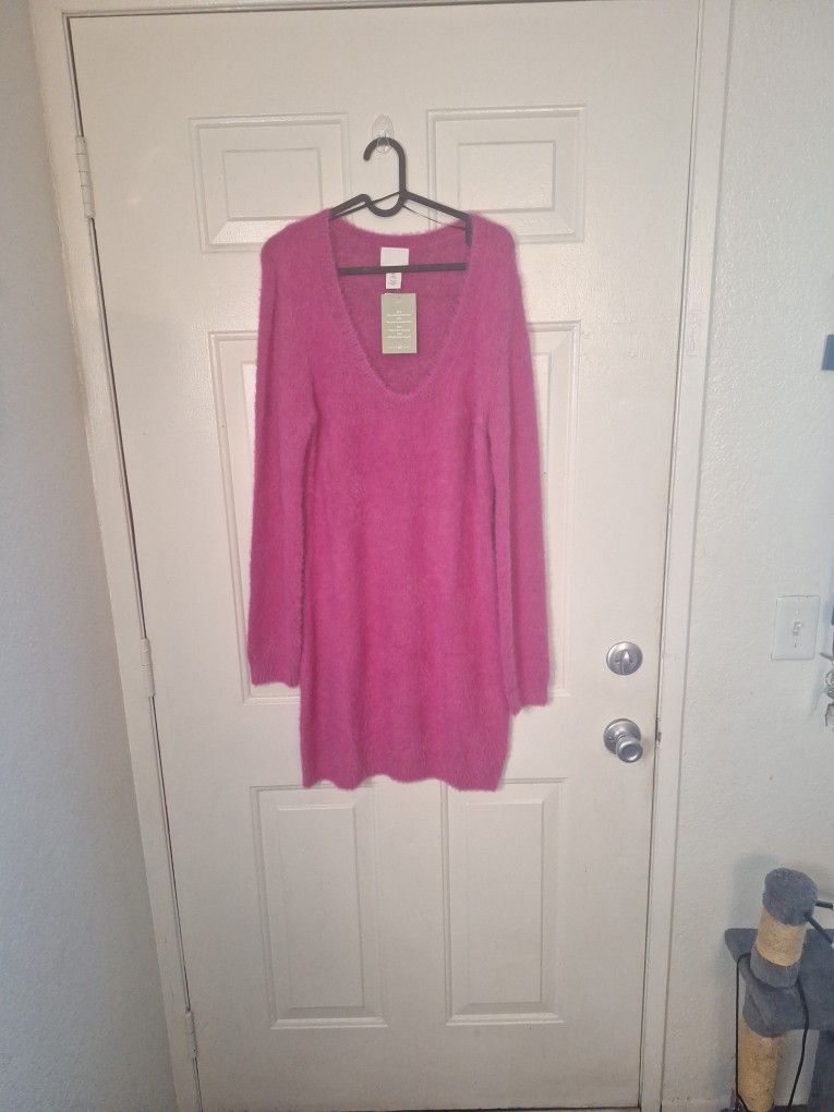 H&m Hot Pink Dress New