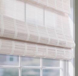NEW White Bamboo Shades (42”x74”)