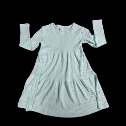Girls Long Sleeve Green Dress Size 6X