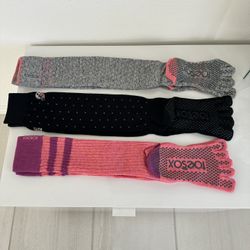 TOEXOS KNEE High Full Toe Socks 