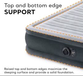 Queen Size Intex Mid-Rise Air Mattress Bed with Built-in Pump