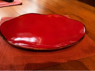 Southern Living at Home Red Serving Platter – Made in Portugal