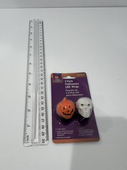 LED Light Halloween Ring Glowing Pumpkin Ghost Skull Rings Halloween Christmas