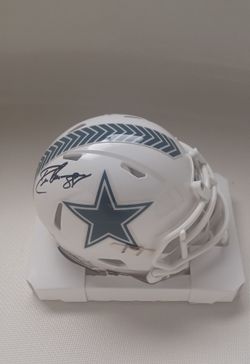 DALLAS COWBOYS DREW PEARSON AUTOGRAPHED SALUTE TO SERVICE MINI HELMET/ JSA AUTHENICATION