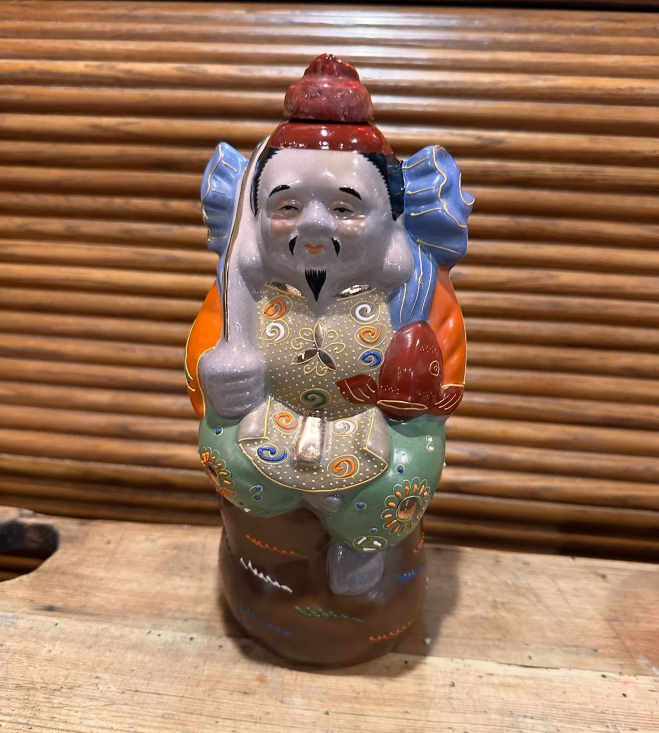 Vintage Kamotsuru Sake Bottle • Glazed Porcelain • Japan • Circa 1960s