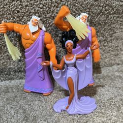 Vintage McDonalds Disney Zeus and Calliope Purple Robes 3" read lot of 3