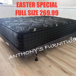 Full Size Bamboo Mattress Nd Box Spring With Metal Frame 