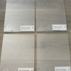 Large Acrylic Clear Board Set Of 4