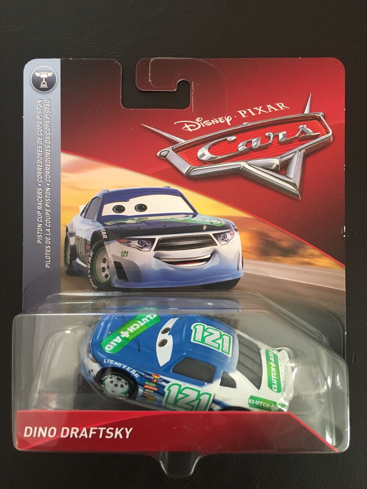 Disney Pixar Cars 3 Dino Draftsky #121 Clutch Aid Racer