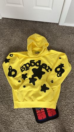 Sp5der Bigstar Yellow Hoodie - Size Medium
