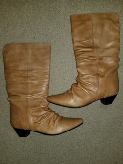 Used Aldo Tan Hopple Leather 28 Boots Size 6