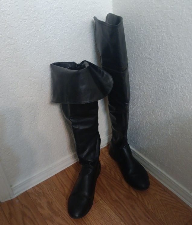 Women's Black  Over The Knee Boots 