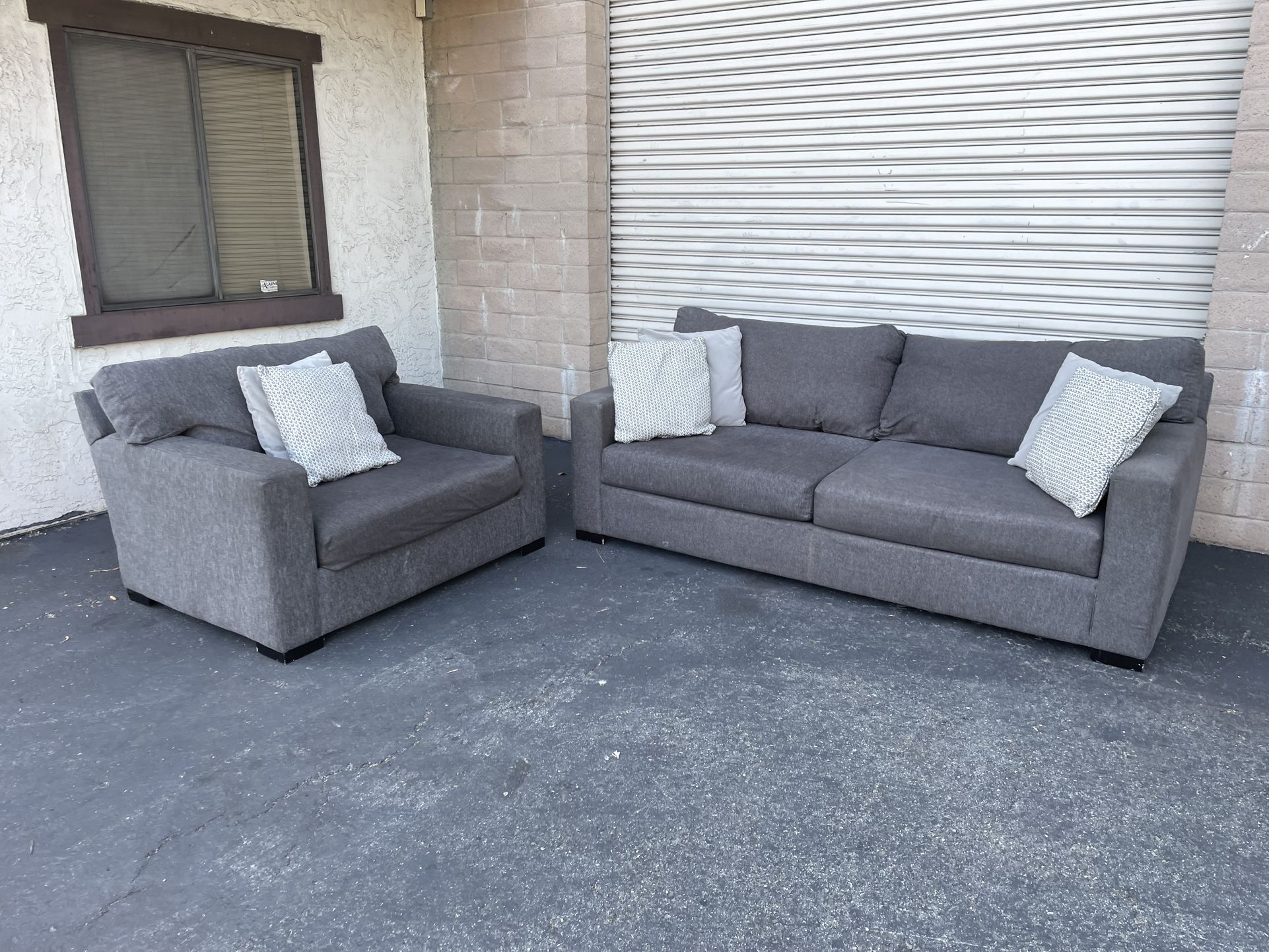 Gray Sofa Set - Couch // FREE DELIVERY