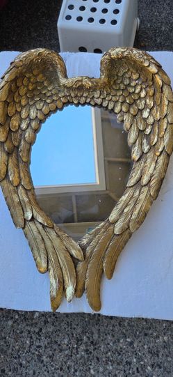 2 New 22" x 16" Wall Mirror with Heart-Shaped Wing