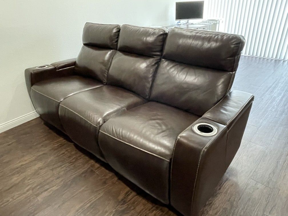 Power Reclining Leather Sofa For Sale - $850/OBO