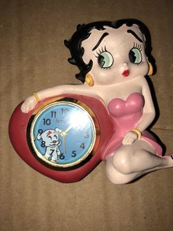 Miniature Betty Boop clock