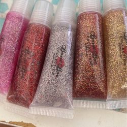Set Of 12 Glitter High Shine Lip Gloss