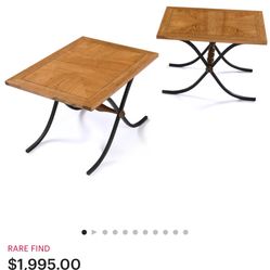 1 Single 1960’s Oak And Iron Table 