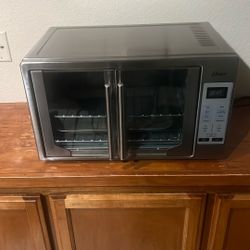 Air Fryer Oven 10-in-1 Countertop Toaster Large Enough for 2 Pizzas Stainless Steel French Doors XL Sized