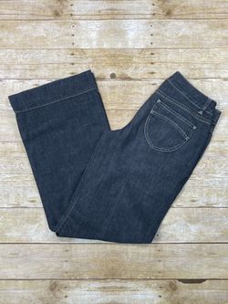 White House Black Market Women's Blanc Boot Cut Jeans Black Size 4 Rhinestones