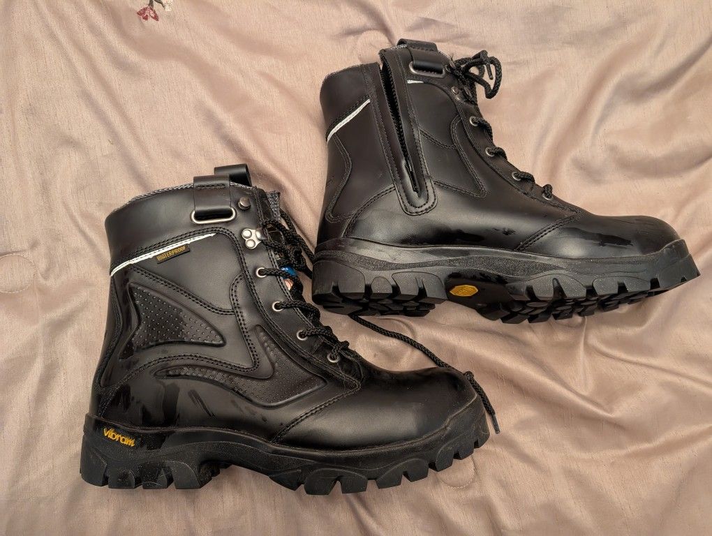 Refrigiwear Mens Vibram Black Waterproof Freezer Steel Toe Work Boot Size 11.5