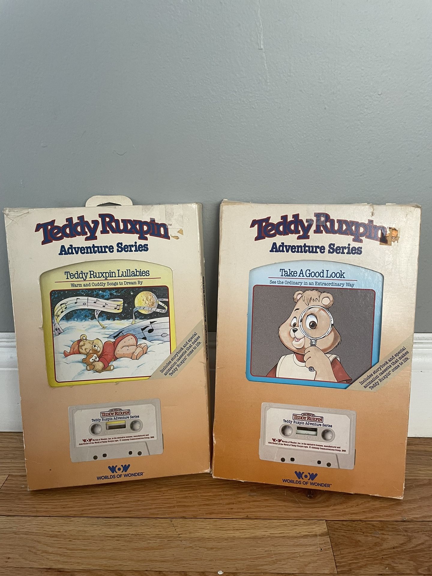 Vintage 2 Teddy Ruxpin Cassettes with Read Along Books