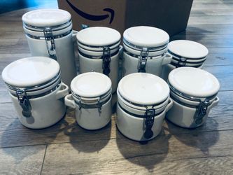 Airti white food containers set of 8