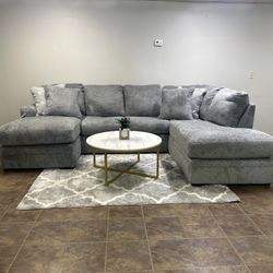 New Gray Sectional Couch Sofa U-Shaped Chaise * DELIVERY!!*