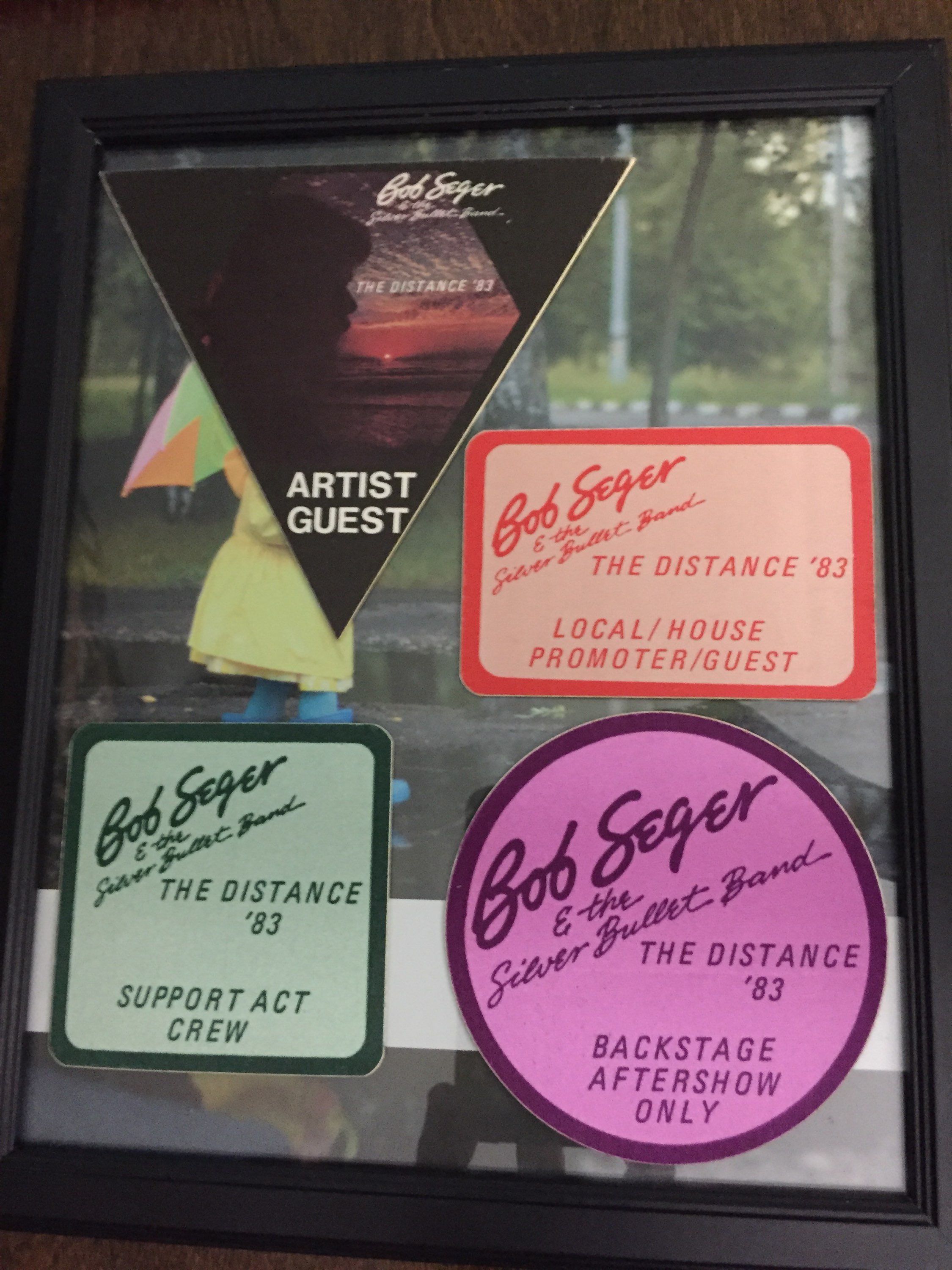 Bob Seger and the Silver Bullet Band The Distance 1983 backstage passes guest passes unused rare and vintage 4 total
