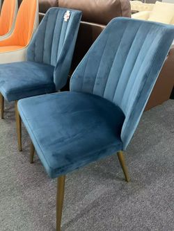 Blue dining chair，$200/2pcs