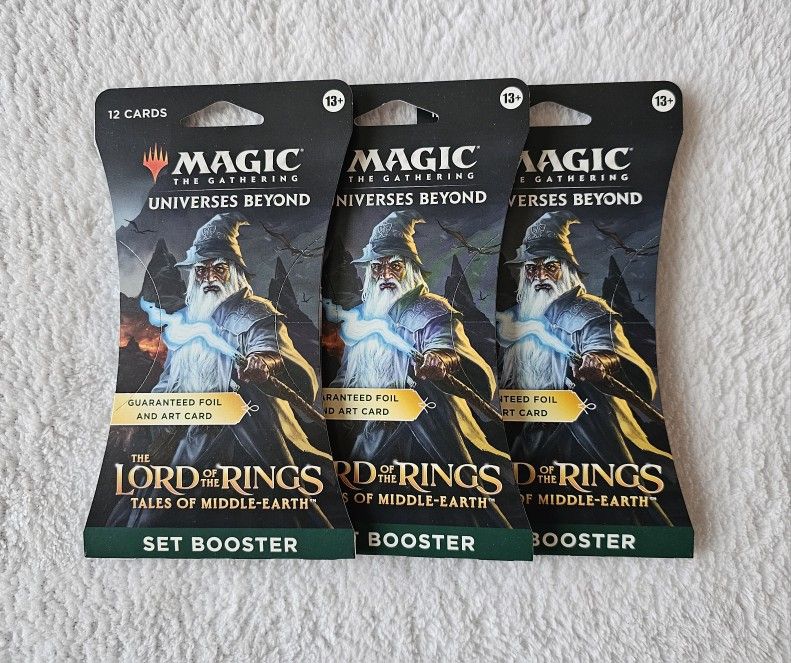 Magic The Gathering Lord Of The Rings Sleeved Set Booster Packs!