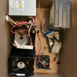 Box Of Miscellaneous Computer Parts 