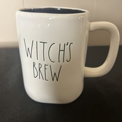 Rae Dunn Witch's Brew coffee mug - black inside 