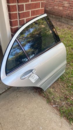 Silver Car Door with Window and Handle