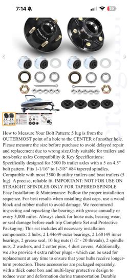 3500 lb bearing kit